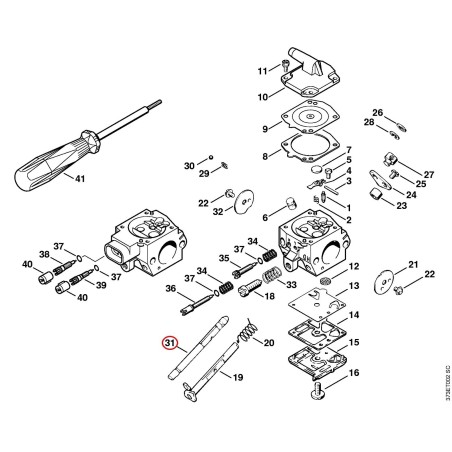 Albero farfalla avviamento 42031213001 ORIGINALE STIHL | NewgardenParts.com