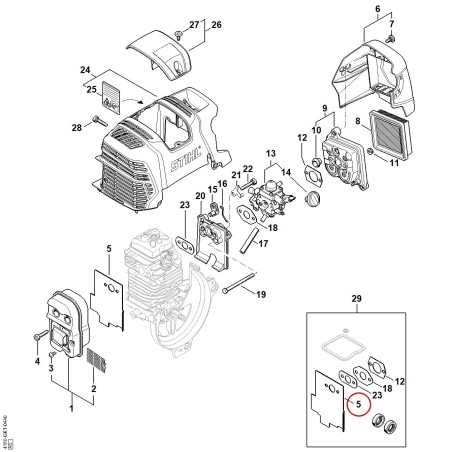 Schalldämpferdichtung 41801490600 ORIGINAL STIHL | NewgardenParts.com