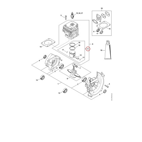 Kolben Ø 38 mm 41510302002 ORIGINAL STIHL | NewgardenParts.com