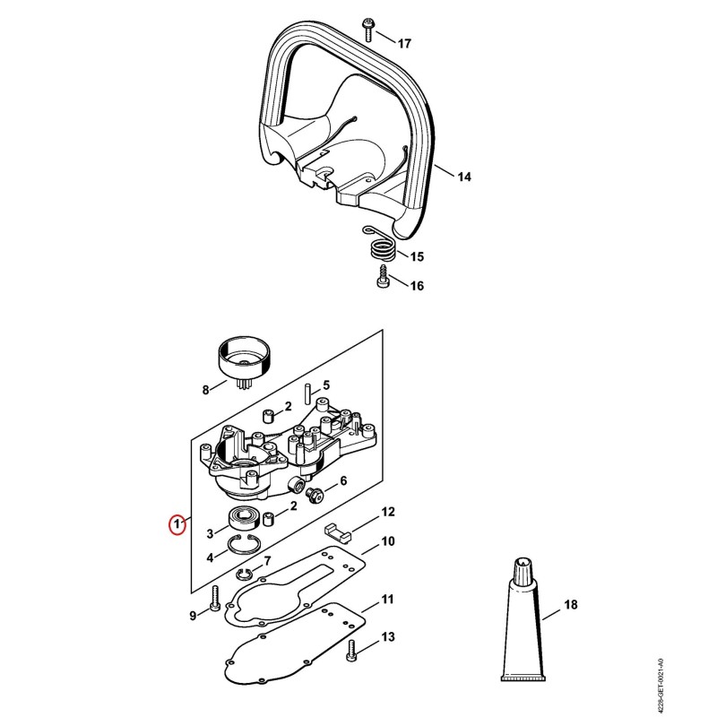 Gear housing 42286400501 ORIGINAL STIHL