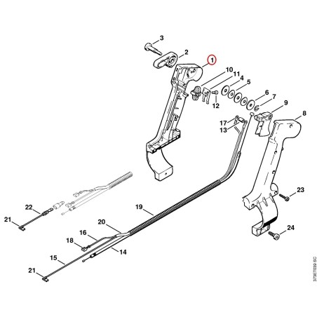 Handle molding, inner 67 mm / 2 5/8" 42037901102 ORIGINAL STIHL | NewgardenParts.com