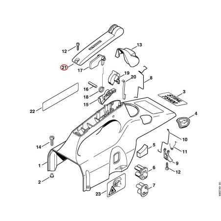 Handle molding 42237910600 ORIGINAL STIHL | NewgardenParts.com
