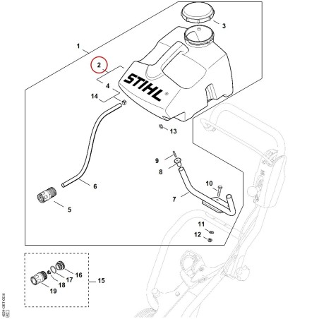 Wasserbehälter 42247000800 ORIGINAL STIHL | NewgardenParts.com