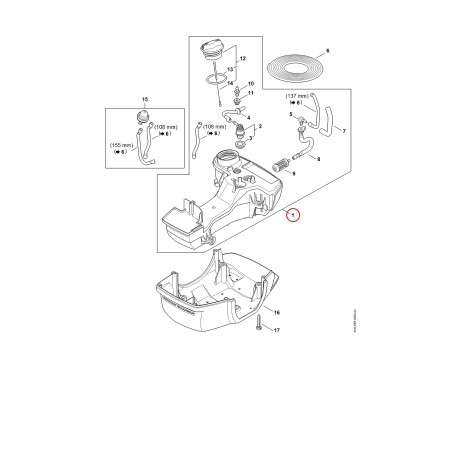 Kraftstofftank 41483500403 ORIGINAL STIHL | NewgardenParts.com