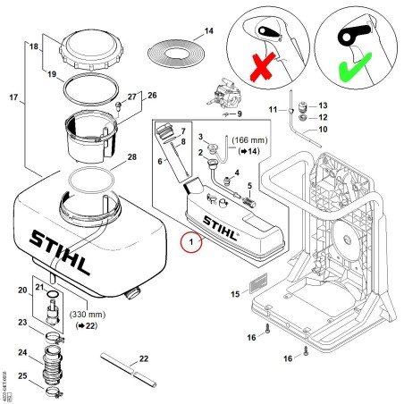 Kraftstofftank 42033500451 ORIGINAL STIHL | NewgardenParts.com