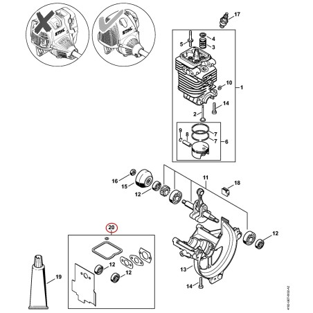 Dichtungssatz 41800071015 ORIGINAL STIHL | NewgardenParts.com