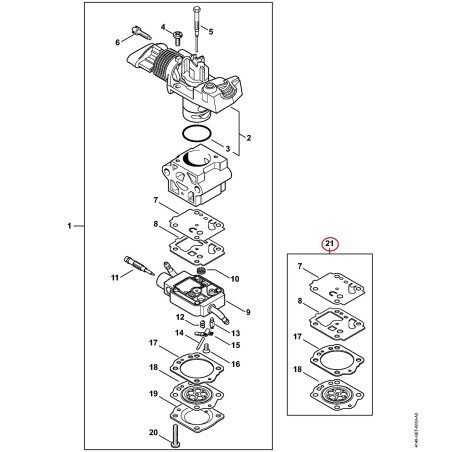 Satz Vergaserteile 41490071700 ORIGINAL STIHL | NewgardenParts.com