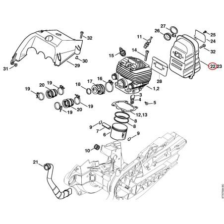 Schalldämpfer 42241400605 ORIGINAL STIHL | NewgardenParts.com