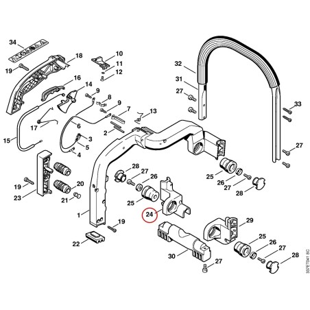 Griffrohrhalter links 42217911905 ORIGINAL STIHL | NewgardenParts.com