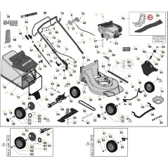 ORIGINAL ACTIVE loquet mulching tondeuse modèles 5400 sb 050616