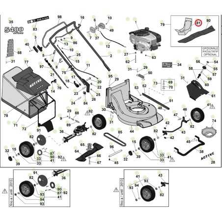 ORIGINAL ACTIVE loquet mulching tondeuse modèles 5400 sb 050616 | NewgardenParts.com
