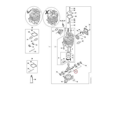 Albero a gomito 42820300411 ORIGINALE STIHL | NewgardenParts.com