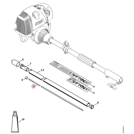 Albero conduttore 46017103201 ORIGINALE STIHL | NewgardenParts.com