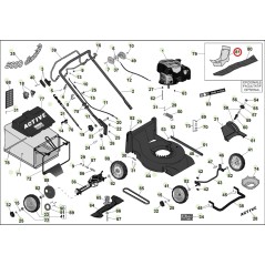 ORIGINAL ACTIVE loquet mulching pour tondeuse 5000 sb 050763