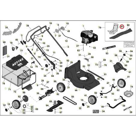 ORIGINAL ACTIVE loquet mulching pour tondeuse 5000 sb 050763 | NewgardenParts.com