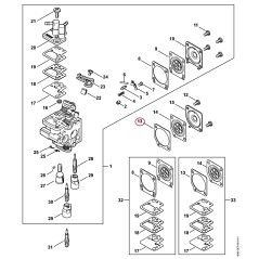 Gasket 42421290904 ORIGINAL STIHL | NewgardenParts.com