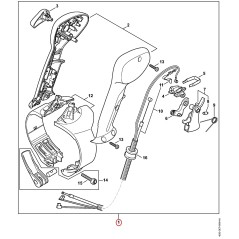Poignée de commande avec câble de commande des gaz 42827904901 ORIGINAL STIHL | NewgardenParts.com