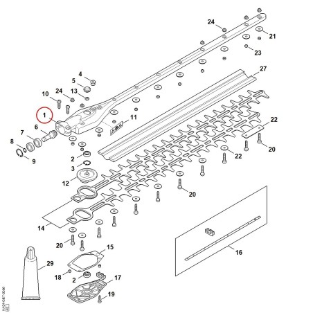 Carcasa de la caja reductora (0°, 600 42436400511 ORIGINAL STIHL | NewgardenParts.com