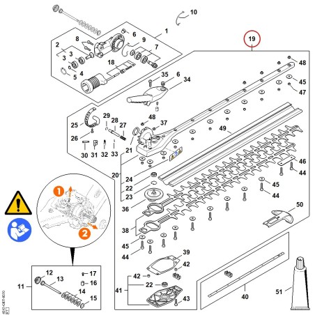 Carcasa de la caja reductora 42436400536 ORIGINAL STIHL | NewgardenParts.com