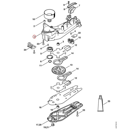 Carcasa de la caja reductora 42376400501 ORIGINAL STIHL | NewgardenParts.com