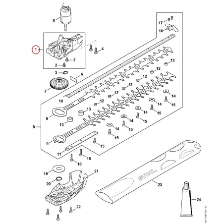 Carcasa de la caja reductora 45216400500 ORIGINAL STIHL | NewgardenParts.com
