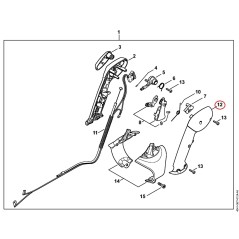 Handle molding, outer 42827910811 ORIGINAL STIHL | NewgardenParts.com