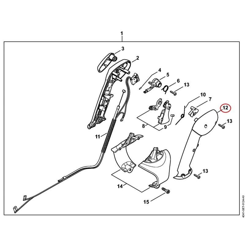 Handle molding, outer 42827910811 ORIGINAL STIHL Handle molding, outer 42827910811 ORIGINAL STIHL