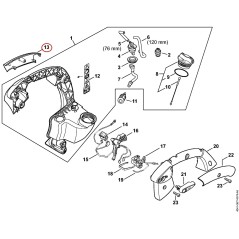Handle molding, outer 42417910801 ORIGINAL STIHL | NewgardenParts.com