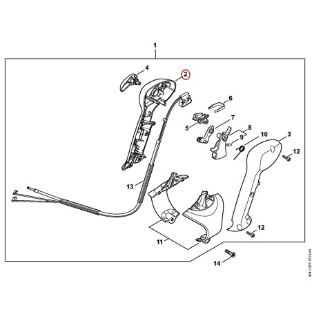 Handle molding, inner 42417910804 ORIGINAL STIHL | NewgardenParts.com