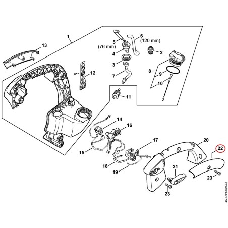 Handle molding, inner 42417910800 ORIGINAL STIHL | NewgardenParts.com