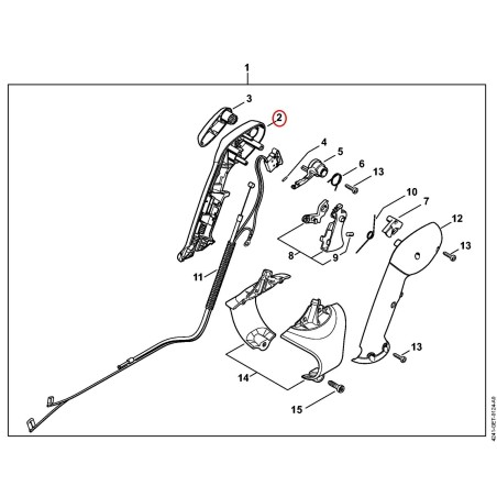 Handle molding, inner 42827910810 ORIGINAL STIHL | NewgardenParts.com