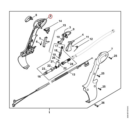 Handle molding, inner 42447910800 ORIGINAL STIHL | NewgardenParts.com