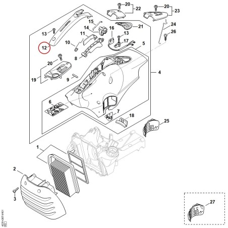 Handle molding 42387910600 ORIGINAL STIHL | NewgardenParts.com