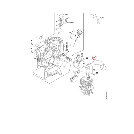 Semi-maniglia 42417910600 ORIGINALE STIHL | NewgardenParts.com