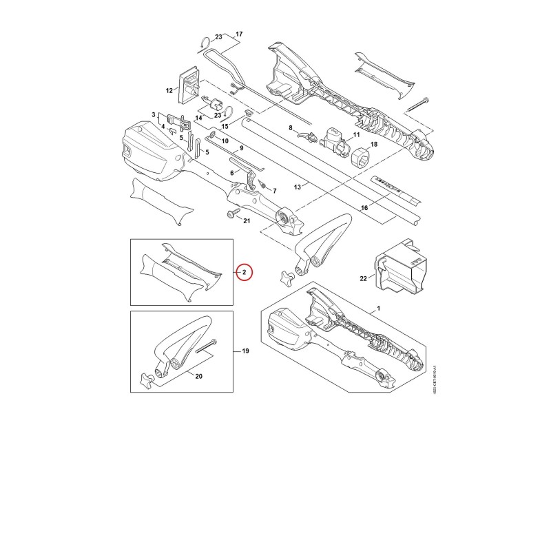 Monture de poignée 45227900600 ORIGINAL STIHL Monture de poignée 45227900600 ORIGINAL STIHL