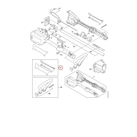 Semi-maniglia 45227900600 ORIGINALE STIHL | NewgardenParts.com