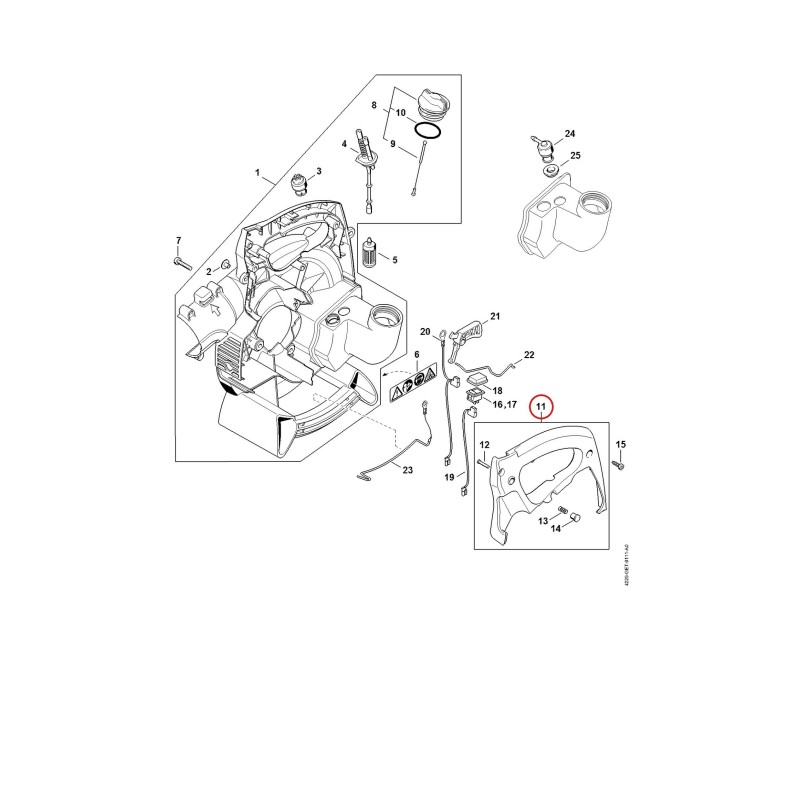 Handle molding 42297900608 ORIGINAL STIHL Handle molding 42297900608 ORIGINAL STIHL