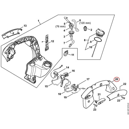 Handle molding 42417910605 ORIGINAL STIHL | NewgardenParts.com