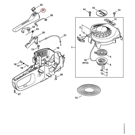 Handle molding 42287910603 ORIGINAL STIHL | NewgardenParts.com