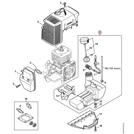 Kraftstofftank 42463500401 ORIGINAL STIHL | NewgardenParts.com