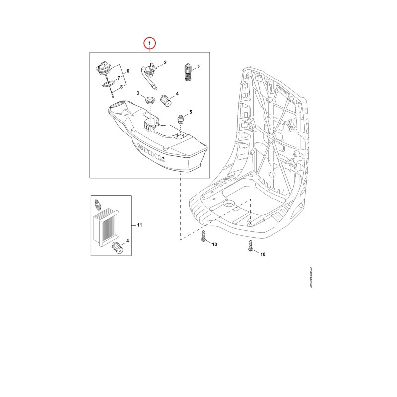 Kraftstofftank 42833500403 ORIGINAL STIHL