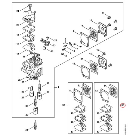 Satz Vergaserteile 42420071700 ORIGINAL STIHL | NewgardenParts.com