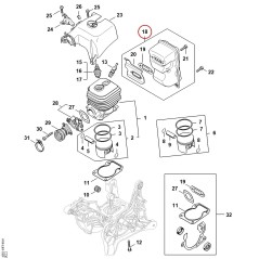 Muffler 42501400610 ORIGINAL STIHL | NewgardenParts.com
