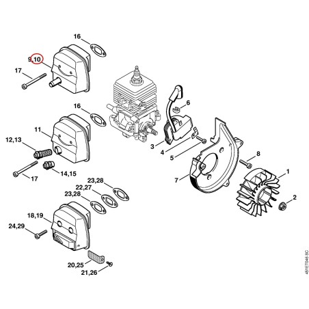 Muffler 42291400608 ORIGINAL STIHL | NewgardenParts.com
