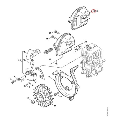 Schalldämpfer 42411400610 ORIGINAL STIHL | NewgardenParts.com