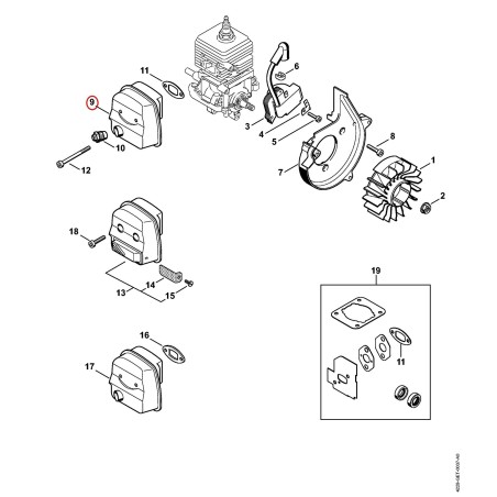 Muffler 42291400600 ORIGINAL STIHL | NewgardenParts.com