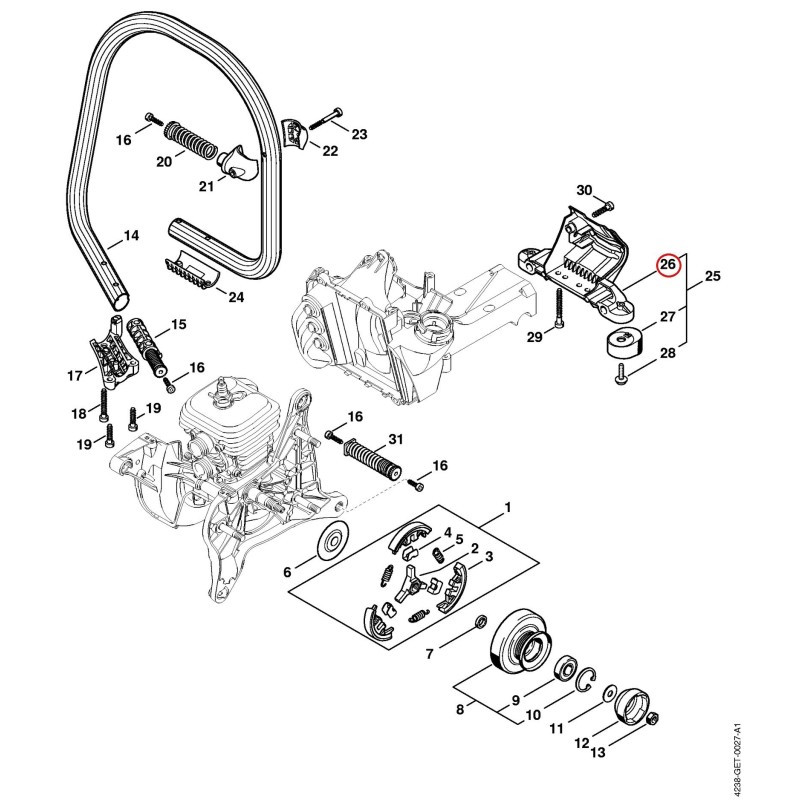 Soporte 42387917606 ORIGINAL STIHL