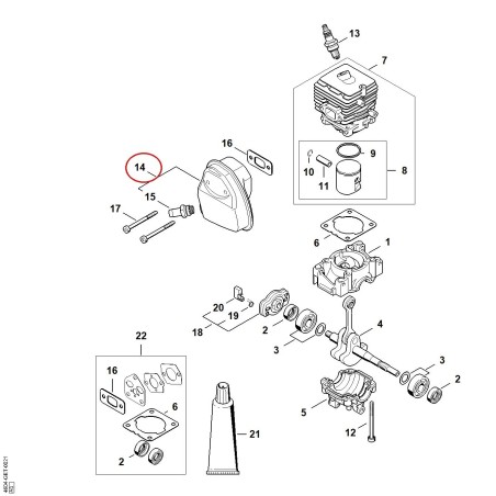 Muffler Z 46041400602 ORIGINAL STIHL | NewgardenParts.com