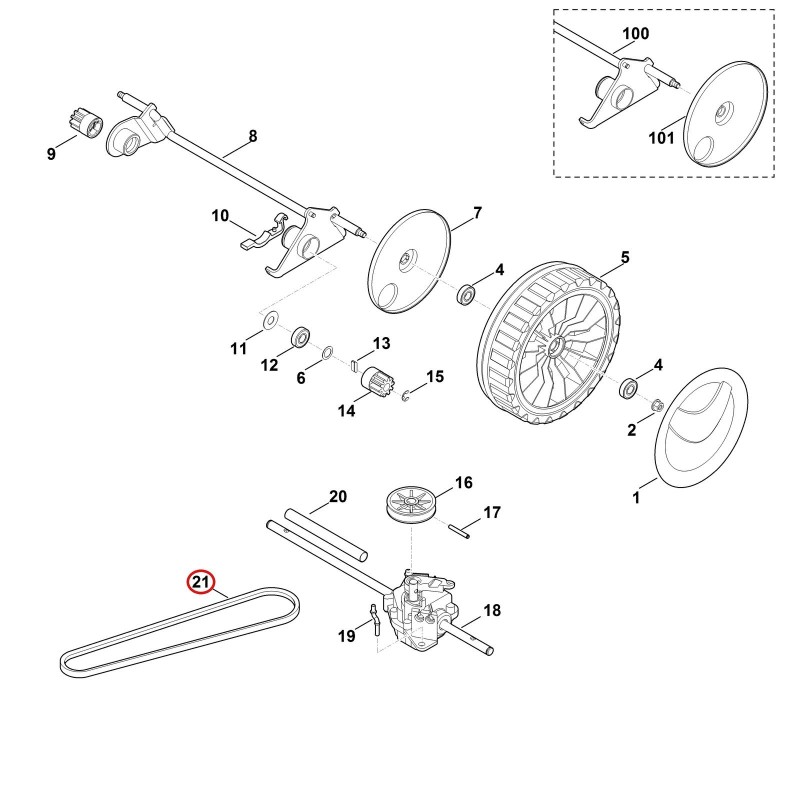 V-belt 61057042100 ORIGINAL STIHL