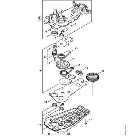 Carcasa de la caja reductora 48696400501 ORIGINAL STIHL | NewgardenParts.com